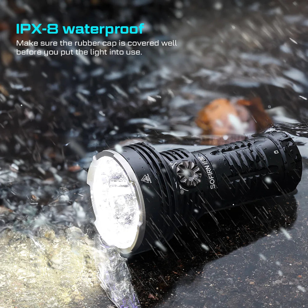 12000 Lumen USB-C Rechargeable LED Flashlight