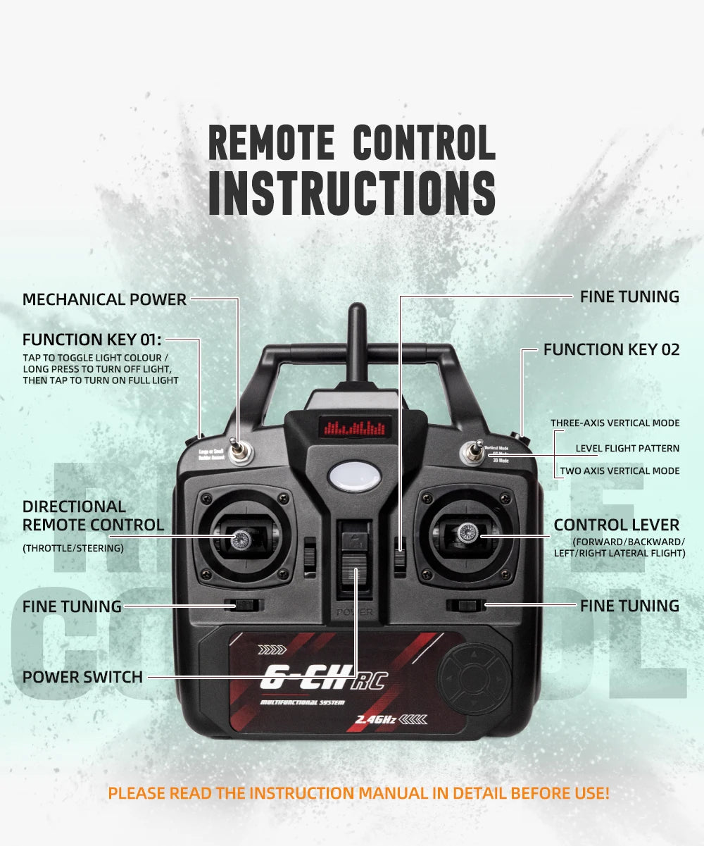 3D 6G Remote Control Aircraft Red