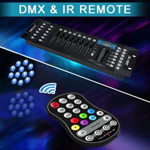 4PCS Battery LED Par Light RGBW DMX Stage Effect