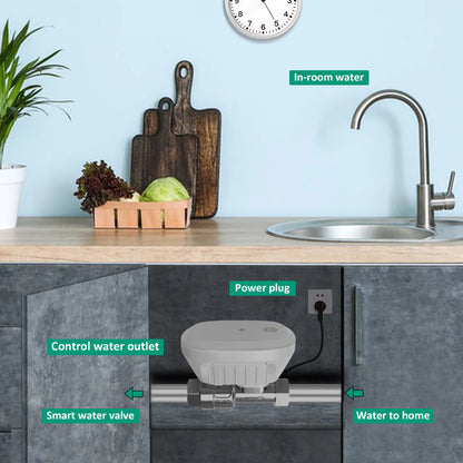 Smart WiFi DN20 Water Meter with Flow and Temperature Control
