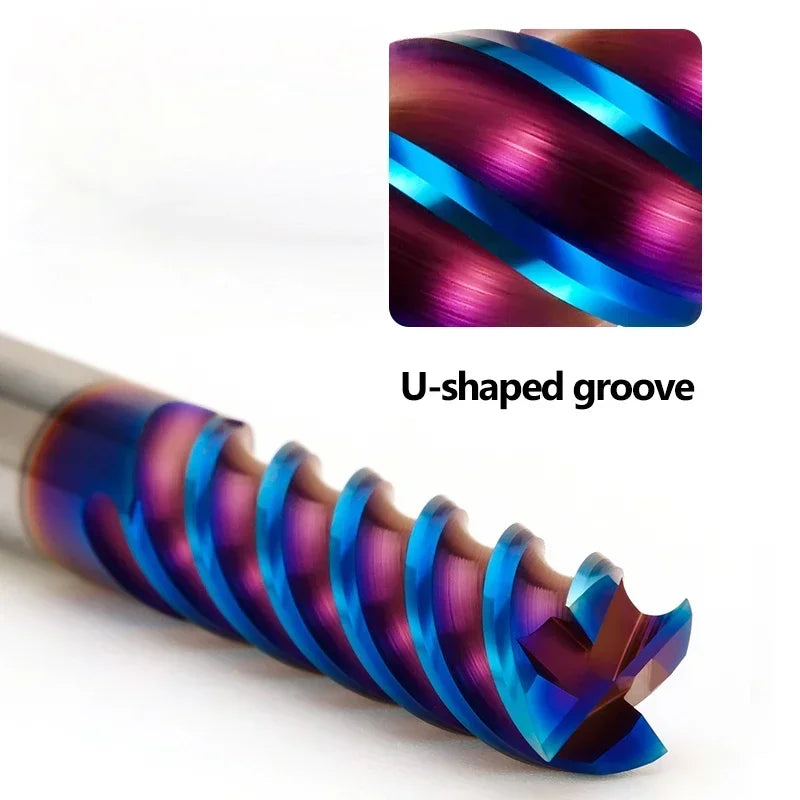 12mm HRC72 Carbide 4-Flute CNC End Mill 100mm