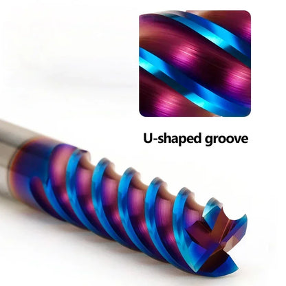 12mm HRC72 Carbide 4-Flute CNC End Mill 100mm