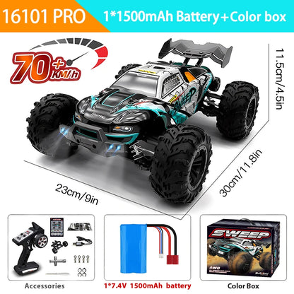 Remote Control Monster Truck 70KMH with LED Lights