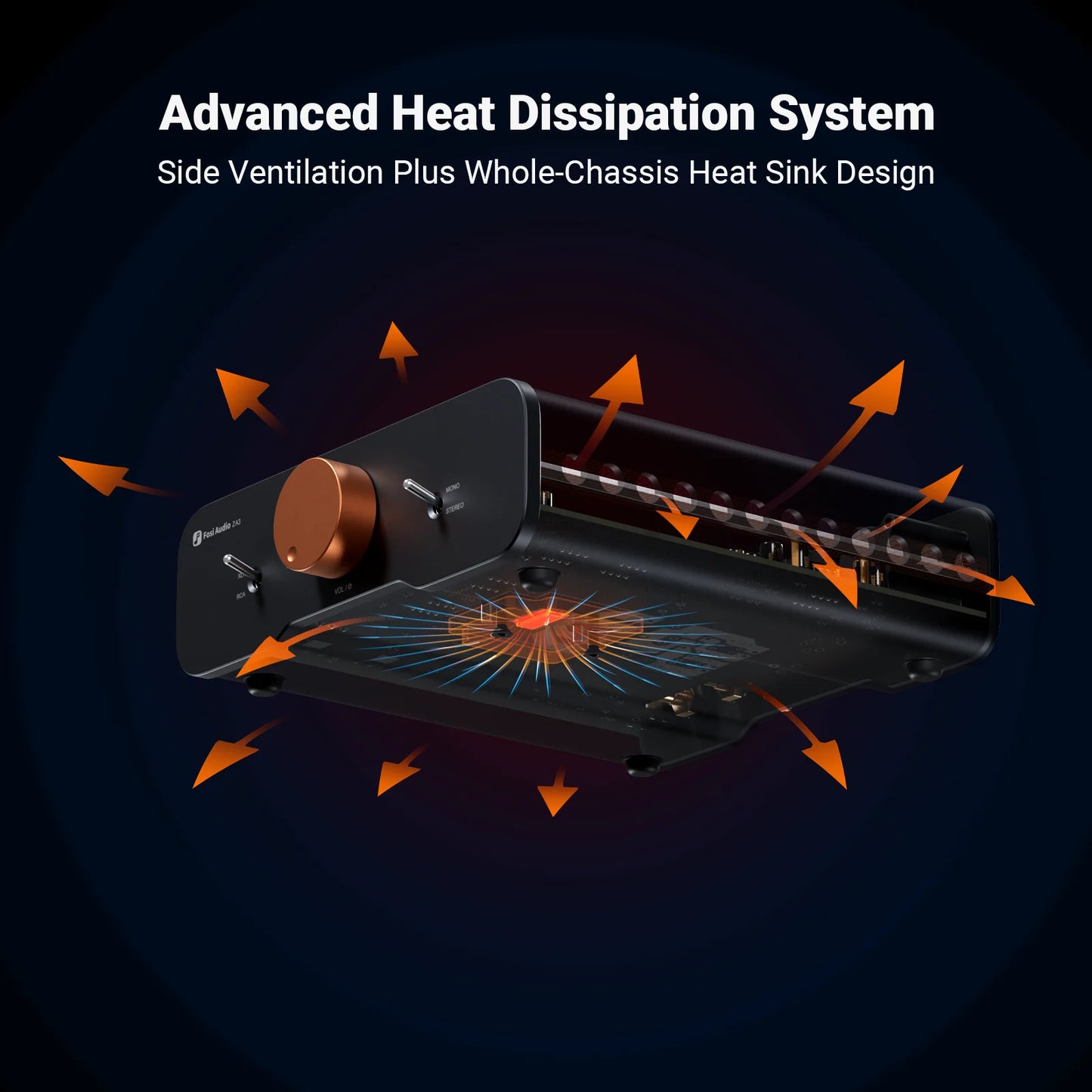 Compact 32V Stereo Amp for Passive Bookshelf Speakers