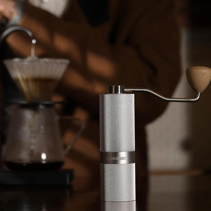 Manual Coffee Grinder with Adjustable Titanium Burr Blades