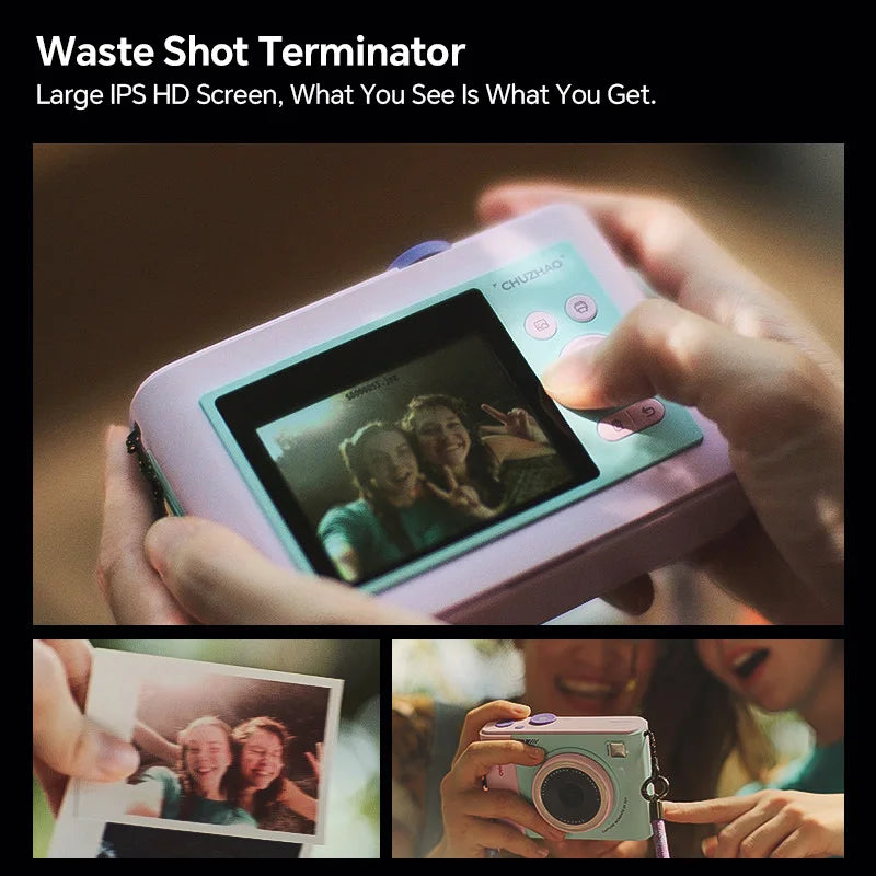 Retro Hybrid Instant Camera 2.8 Inch IPS Screen WiFi Printer