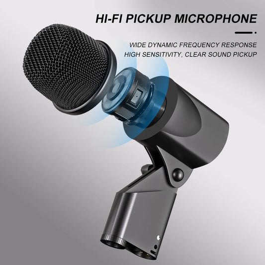 Professional Drum Mic Kit with Portable Carry Case