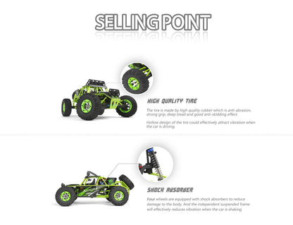 High Speed 4WD Remote Control Car 1:12 LED Climbing Buggy