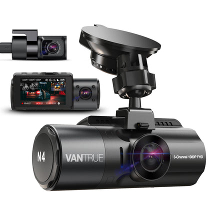4K Dash Cam with Night Vision and Rear Camera
