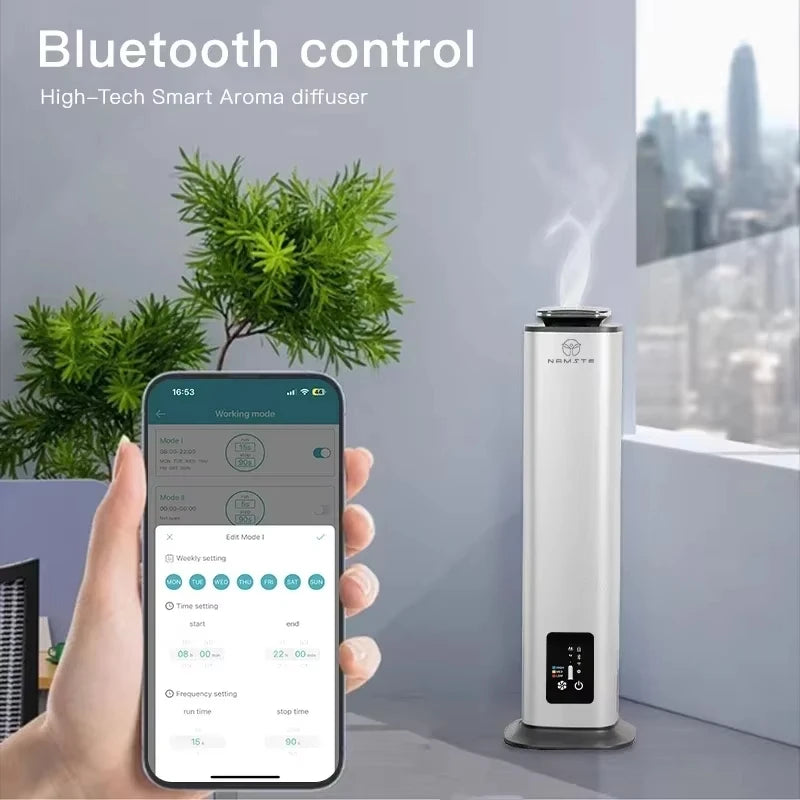 Smart Bluetooth Electric Aroma Diffuser 3000m³ Coverage Silver