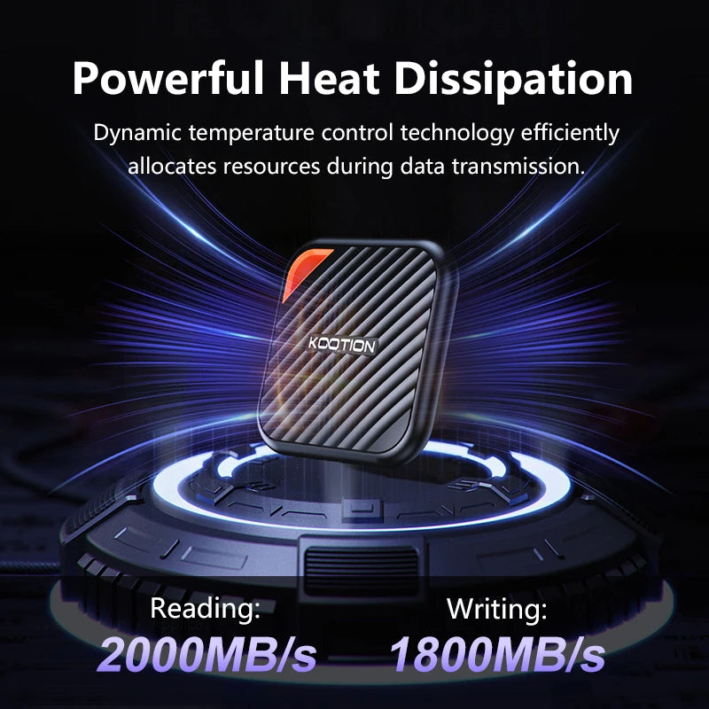 2TB Portable External SSD USB-C High-Speed Storage