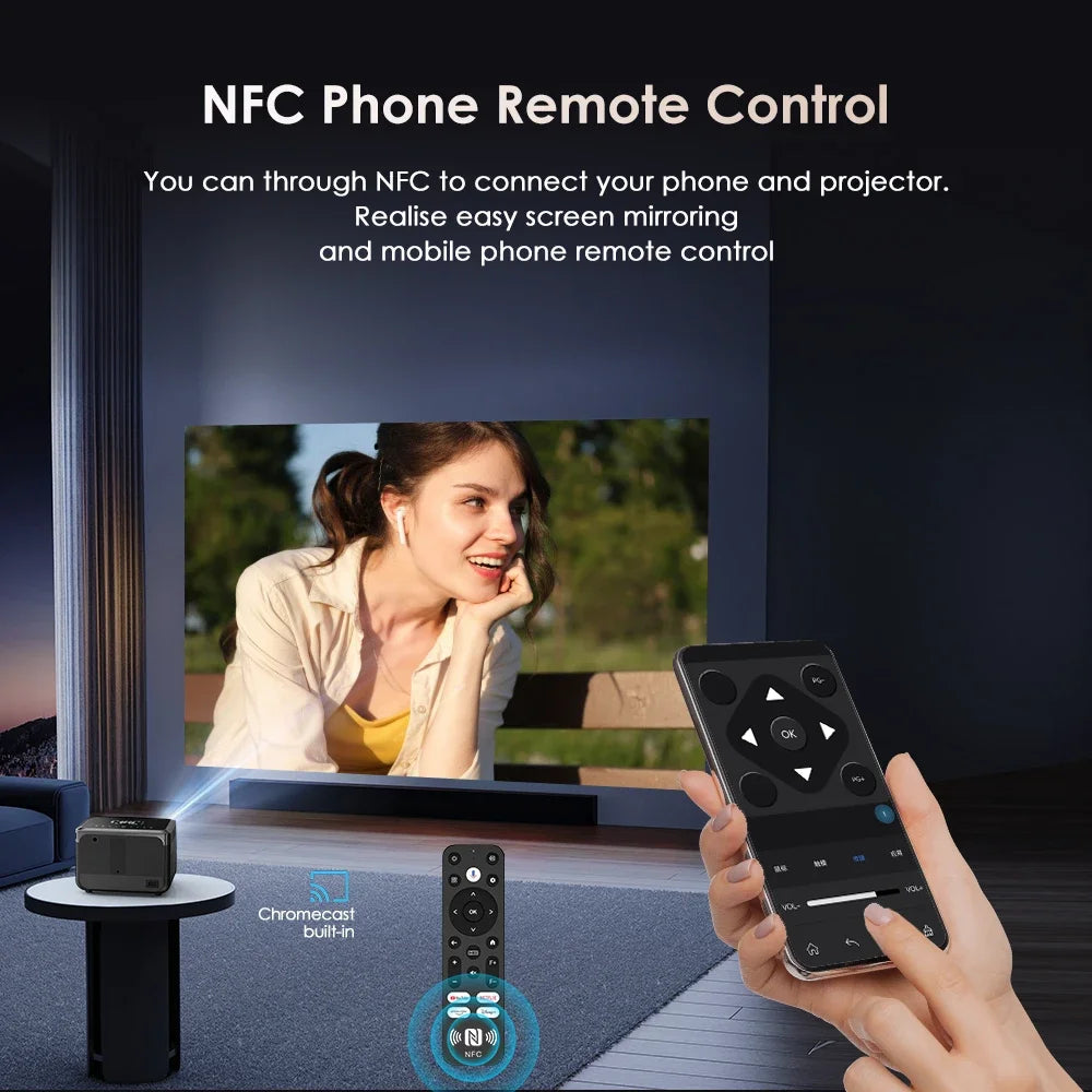 4K Smart Home Theatre Projector Android 14 WiFi