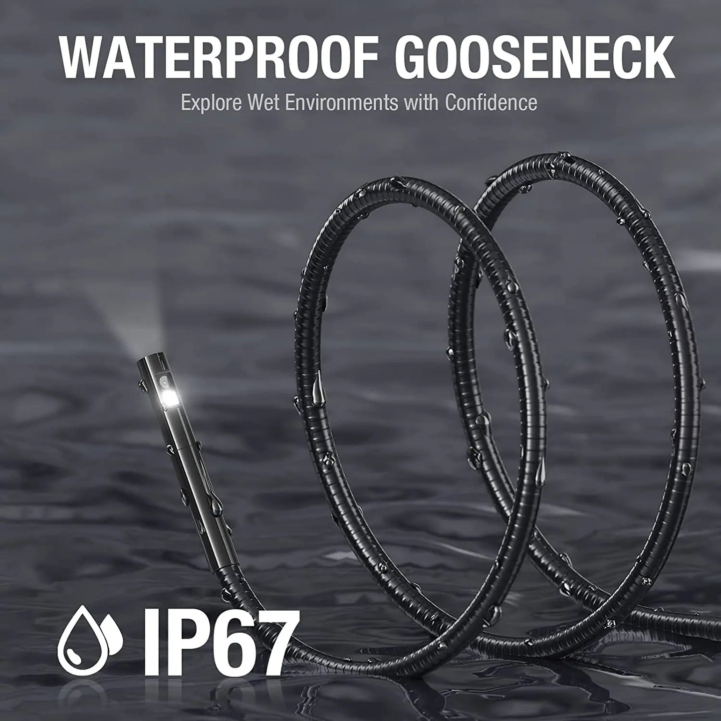 Compact 5.5mm Dual Lens 1m Borescope with LCD Display