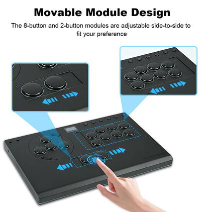 Aluminum Alloy Leverless Arcade Controller PC PS4 PS5