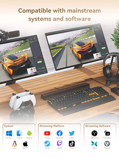 4K 144Hz Game Capture Card for Streaming and Recording