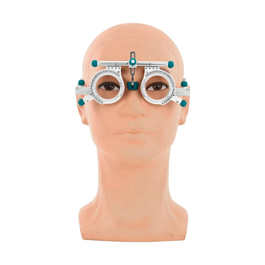 Lightweight Titanium Trial Lens Frame Blue Cylindrical Style