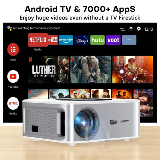 Portable 8K Home Theater Projector Android with Bluetooth 5.2