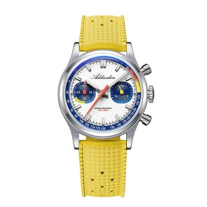 Men’s 38mm Waterproof Chronograph Watch Domed Glass Blue
