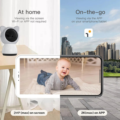5 Inch Video Babyphone with Temperature Humidity and HD Display
