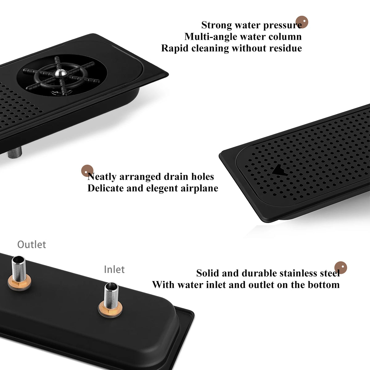High-Pressure Glass Rinser for Kitchen & Bar Sinks