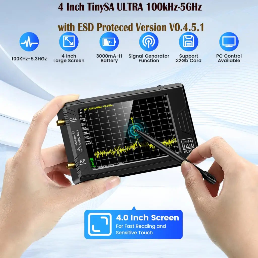 Handheld Spectrum Analyzer 5.3GHz with 4 Inch Screen