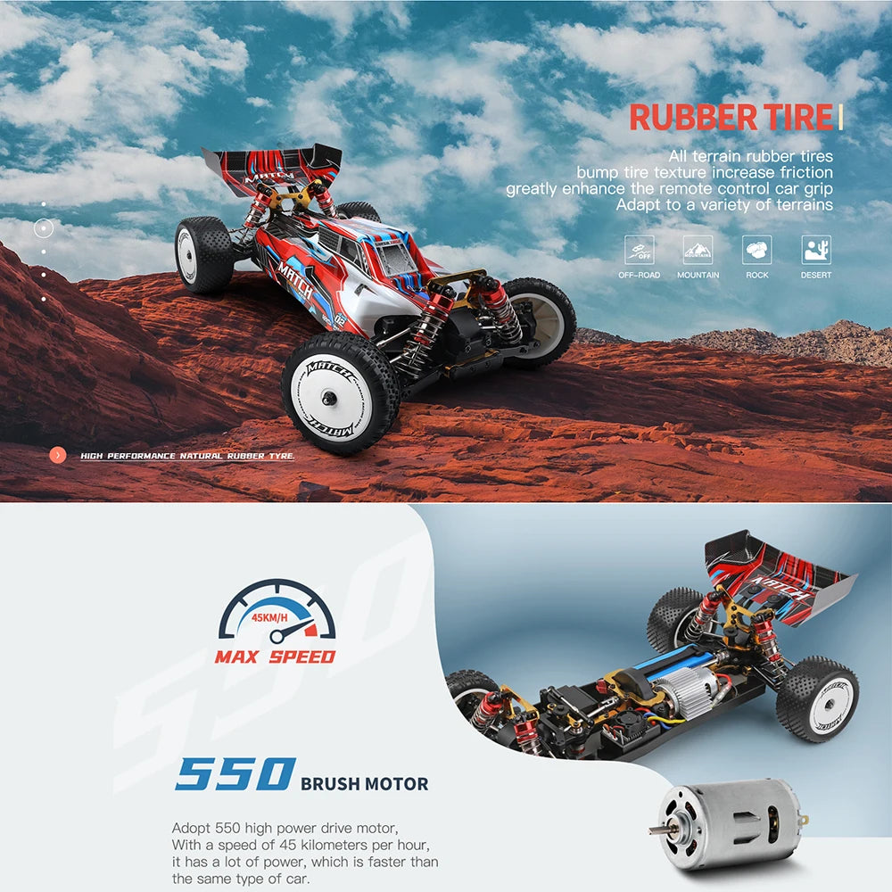 1/10 4WD RC Car High-Speed Drift 45km/h