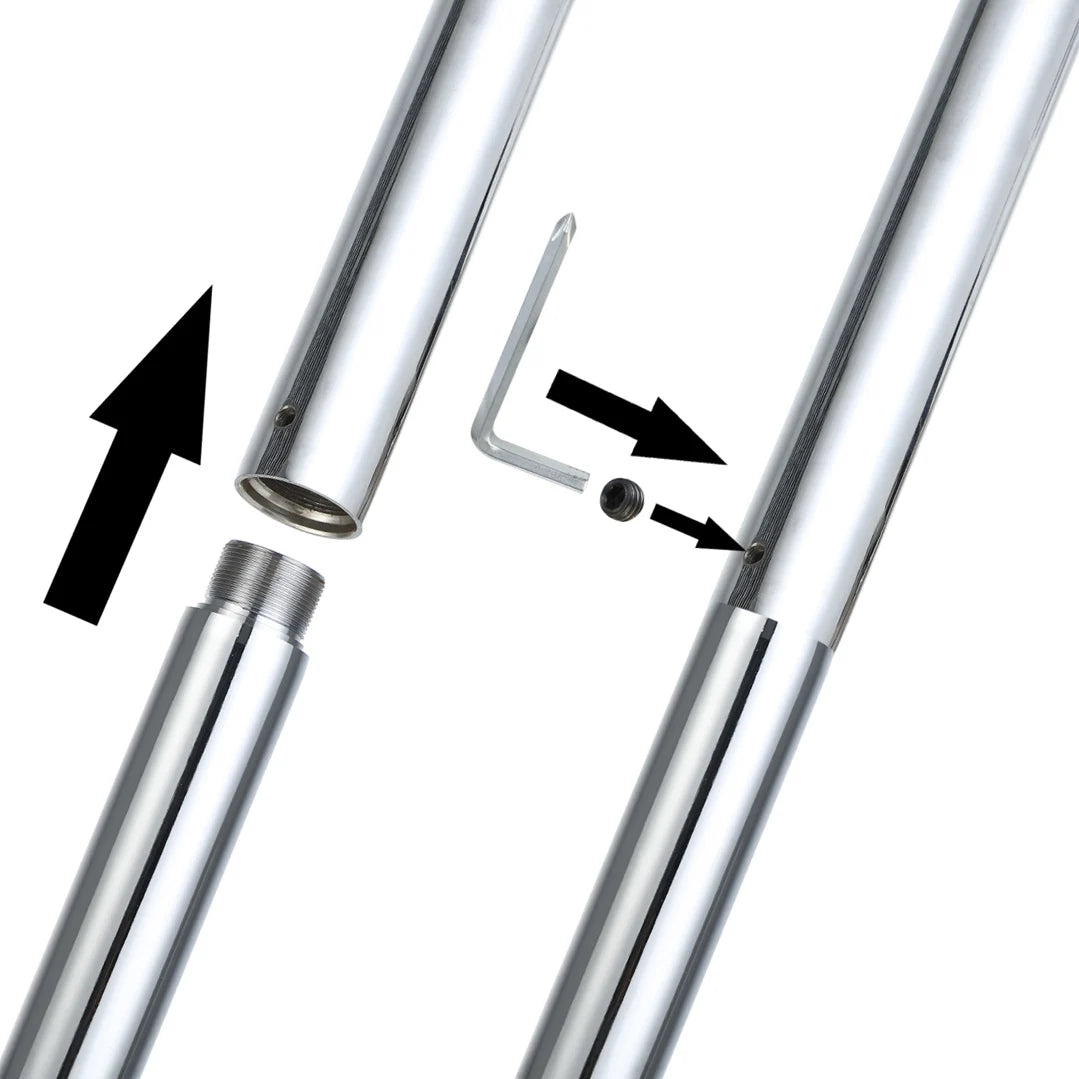 2m Hanging Rotary Dance Pole Black