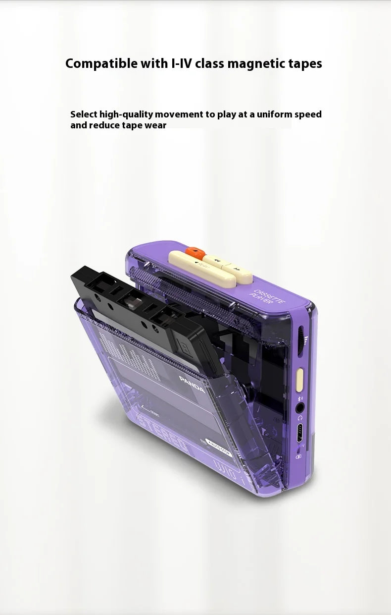 Purple Portable Cassette Player Retro Stereo