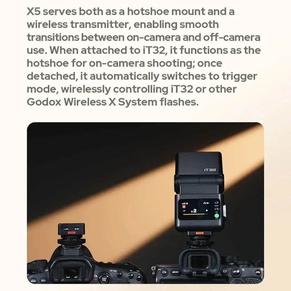 TTL Wireless Camera Flash with Magnetic Mount X5 Trigger