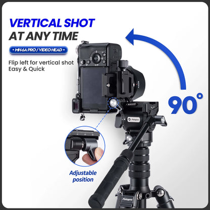 Professional Fluid Video Tripod Head 5kg Pan Tilt