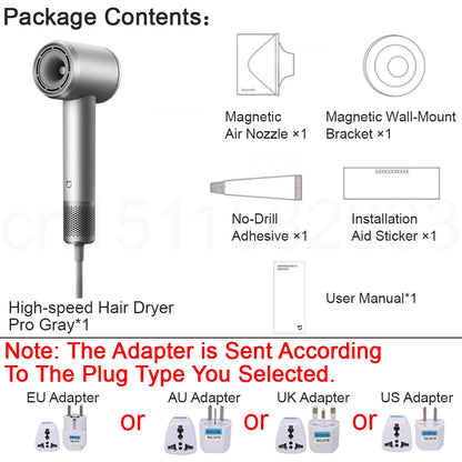 Gray Hair Dryer Pro with Ionic Technology