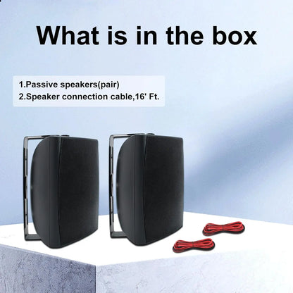 6.5 Inch 400W Outdoor Passive Speakers Black