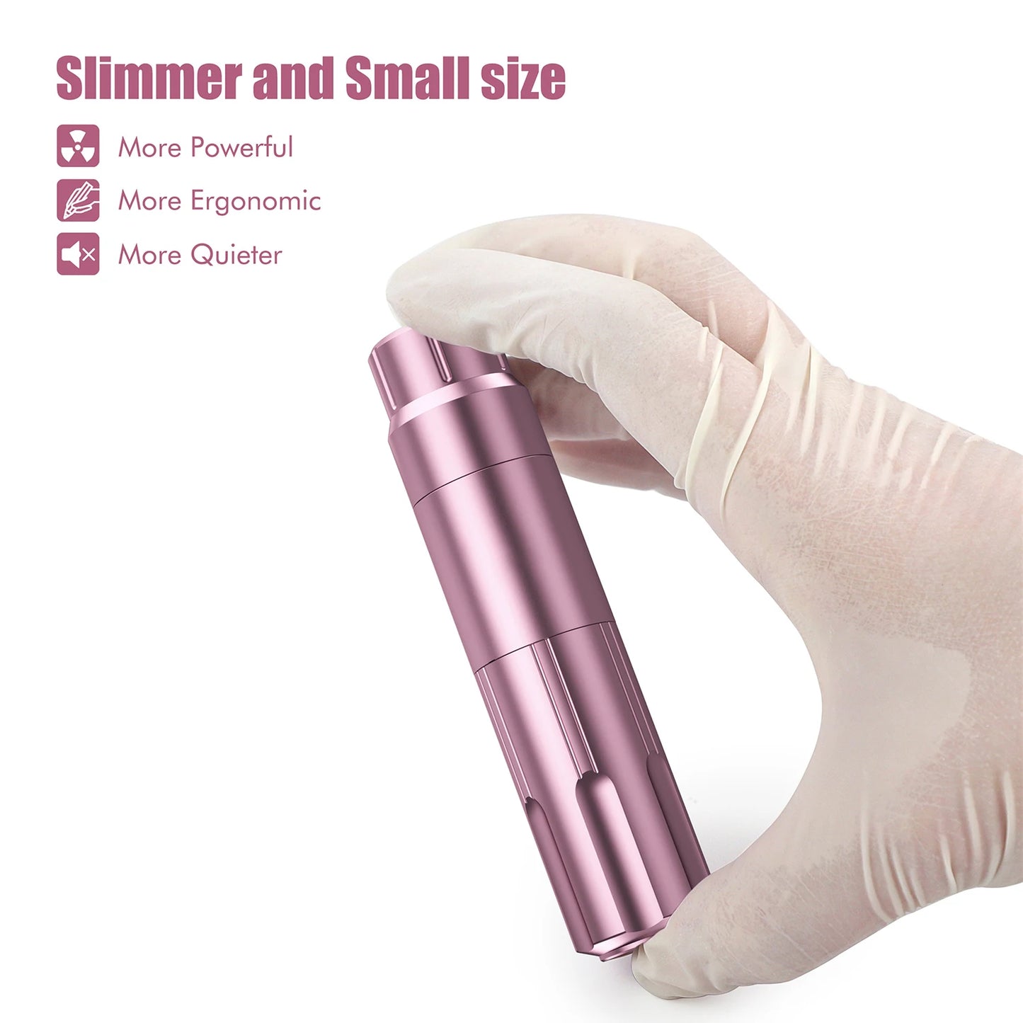 Wireless Rotary Tattoo Pen Kit with 2 Batteries Grey