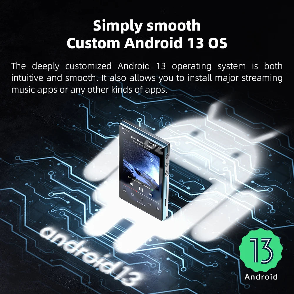 Portable Hi-Res Music Player with Bluetooth WiFi & USB DAC