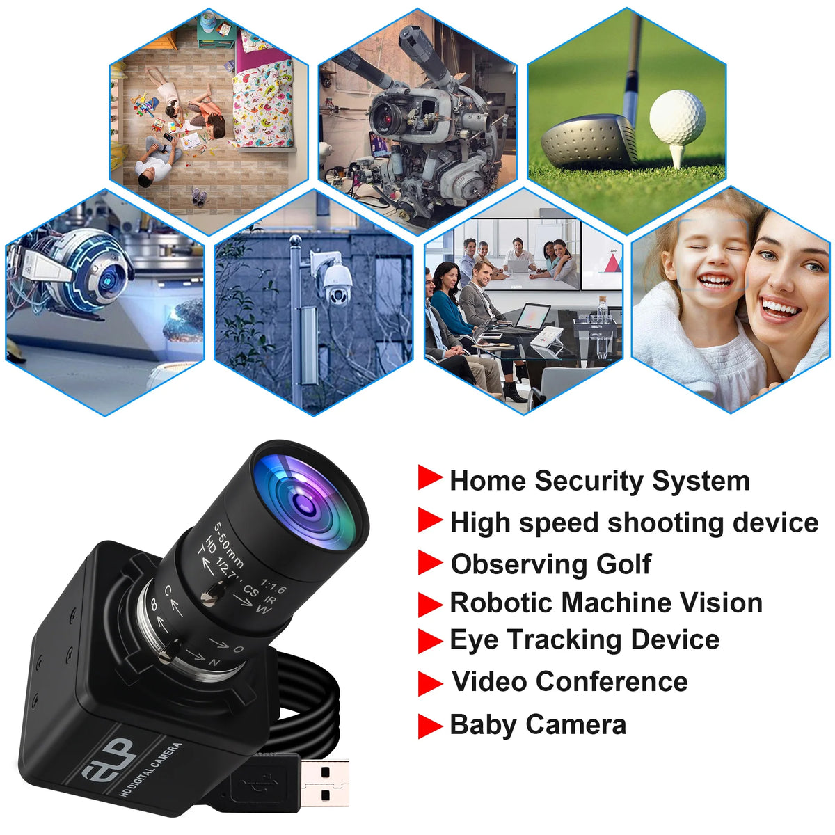 1080P 90fps Global Shutter USB Camera Motion Capture