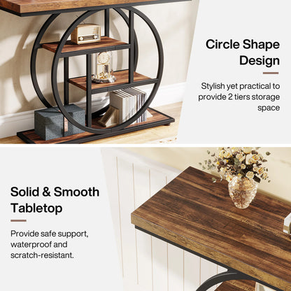 Entryway Sofa Table Dark Brown