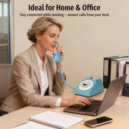 Retro Bluetooth Landline Phone with Speakerphone