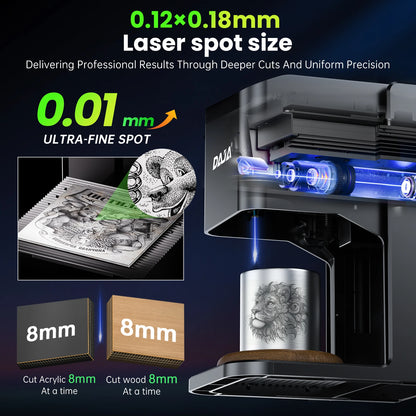 10W Laser Engraver Mini Galvanometer Stainless Steel Wood Glass