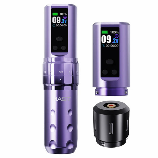 Wireless Tattoo Machine Kit with 7 Strokes and Dual Batteries