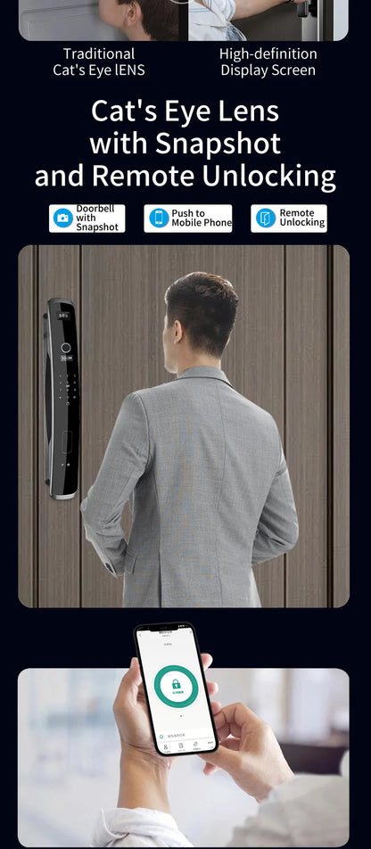 Keyless Biometric Door Lock with Multiple Unlocking Methods