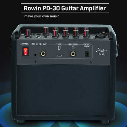 30W Rechargeable Acoustic Guitar Amp Bluetooth Reverb Chorus