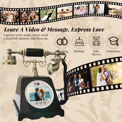 Premium Black Wedding Guestbook Voice Message Recorder