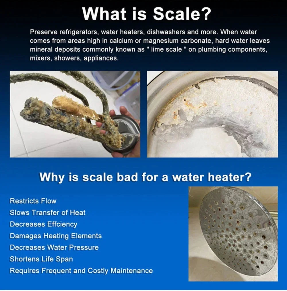 Whole House Magnetic Water Descaler Hard Water Softener