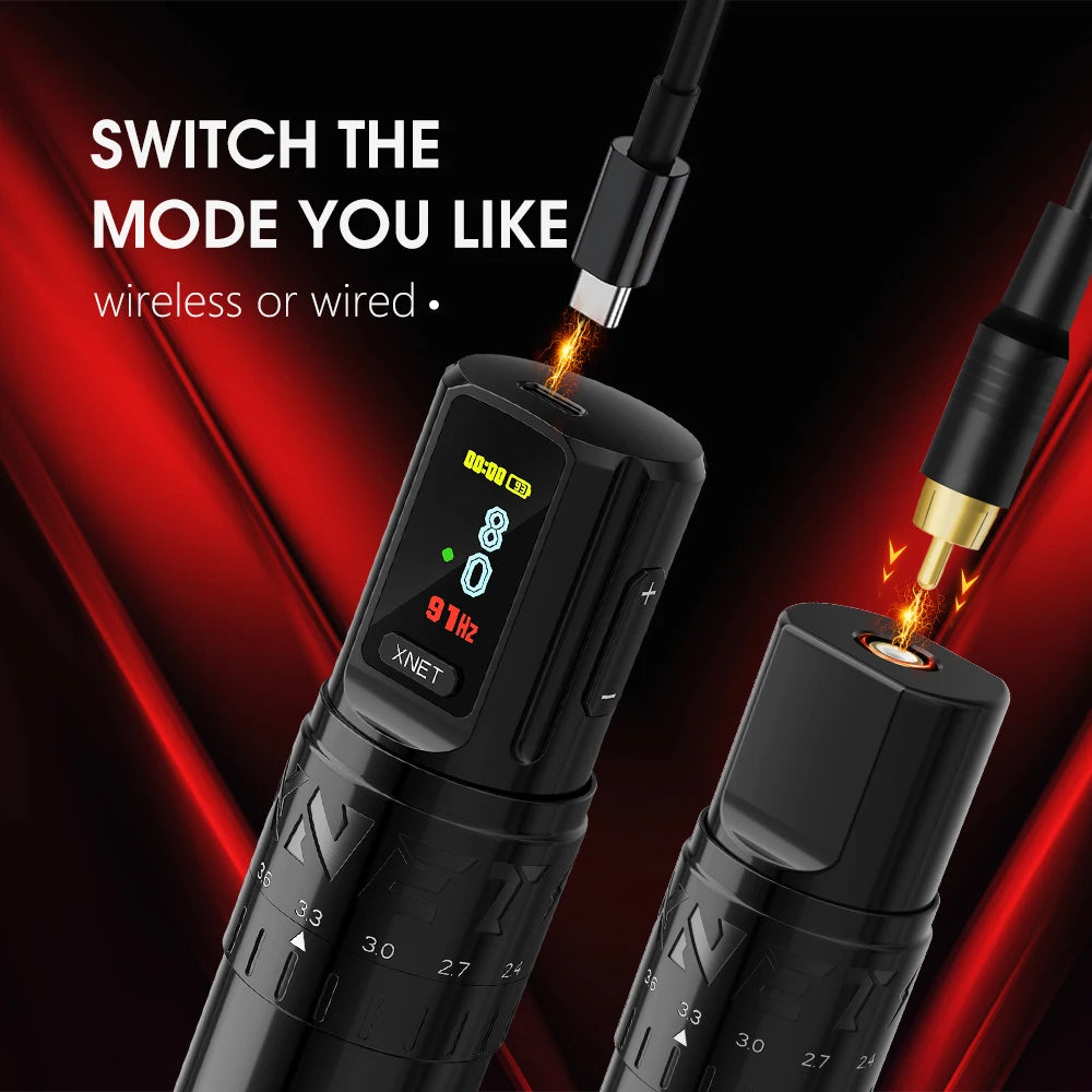 Wireless Tattoo Machine Kit Black with One Battery