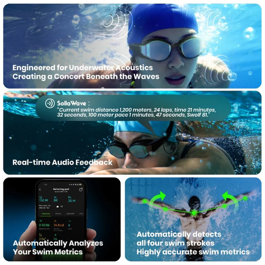 AI Smart Swim Goggles with Audio Anti-Fog Waterproof Design