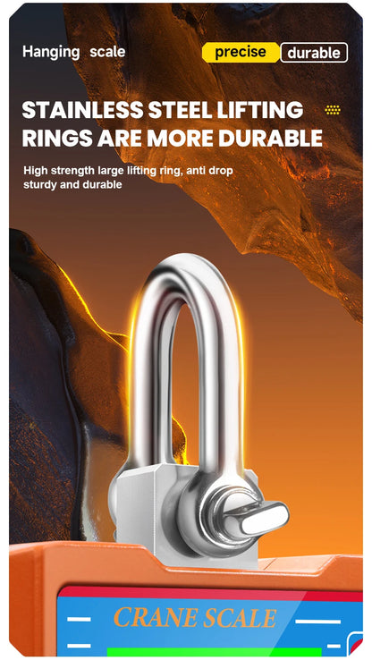 1500KG Large LCD Crane Scale Auto Lock Hook