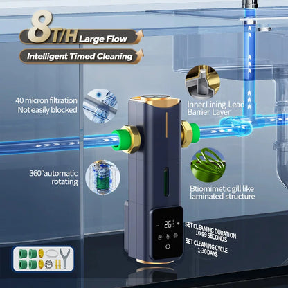 Smart Home Central Water Pre-Filter with Auto Self-Cleaning