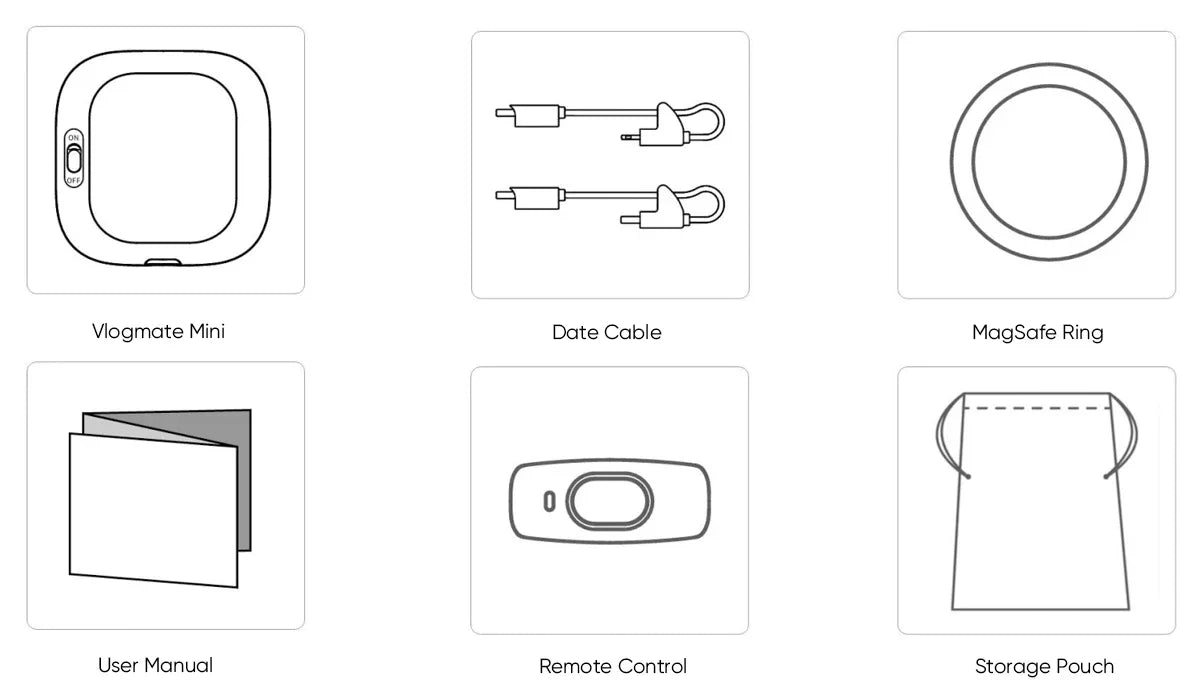 Mini Magnetic Selfie Monitor with AMOLED Screen and Remote