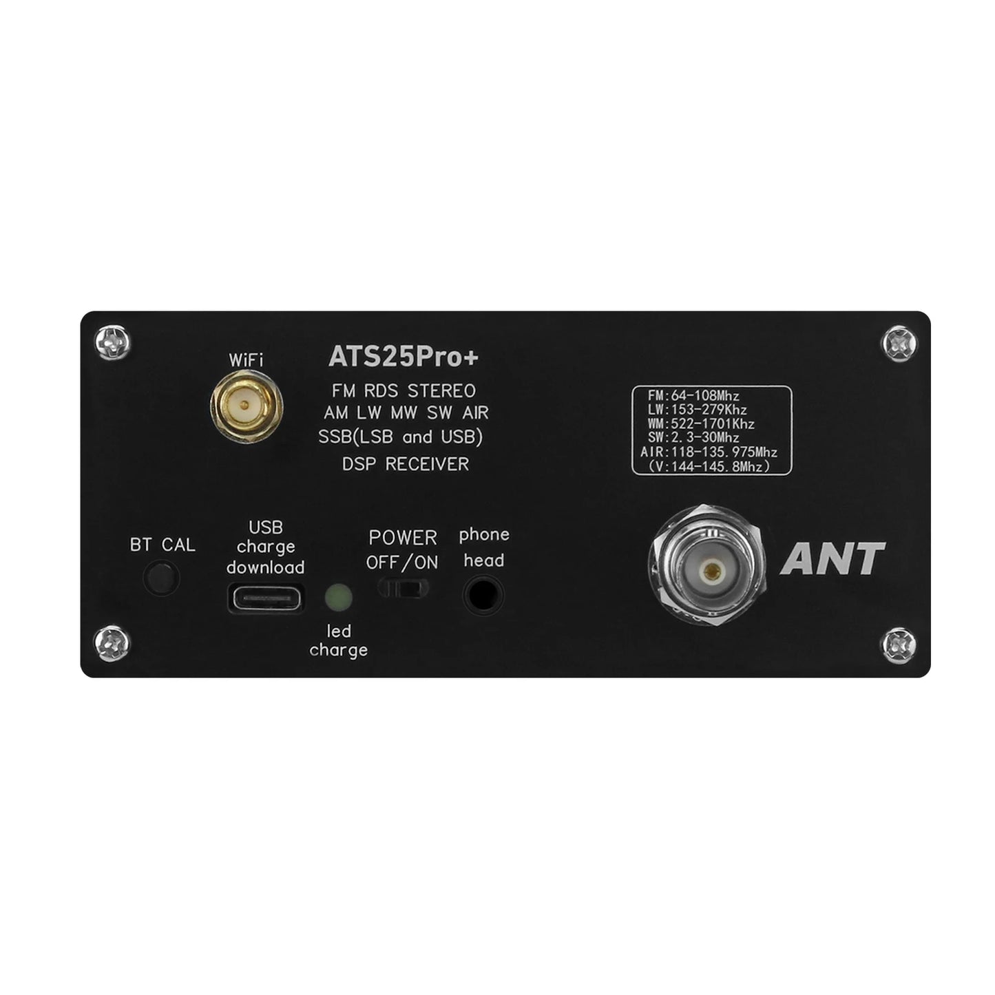 Portable SDR Receiver with Bluetooth WiFi and Aviation Band