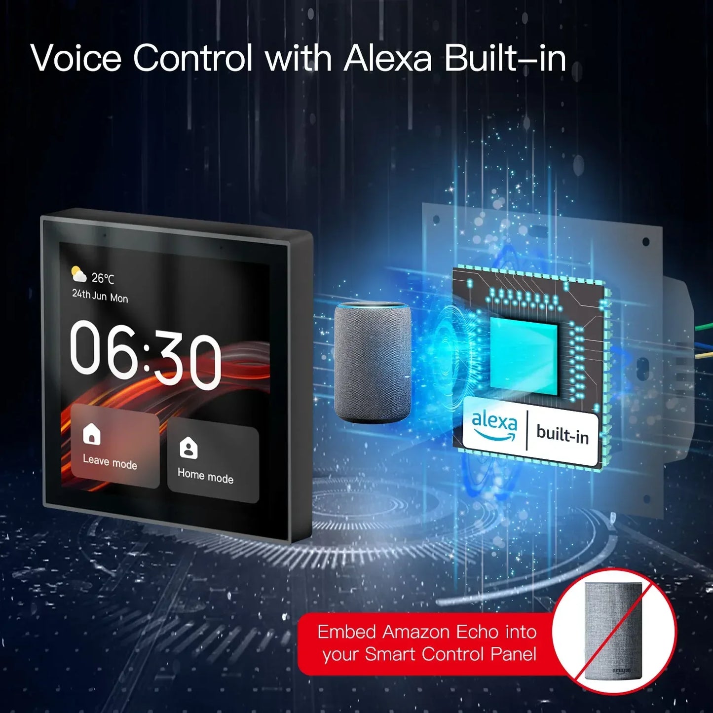 4 Inch Smart Touch Control Panel with Alexa and ZigBee